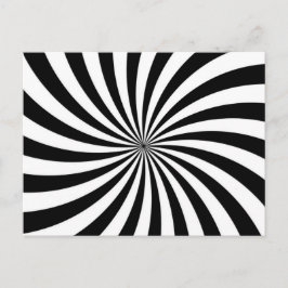 Vit bläckstråle för optisk Illusion Vykort