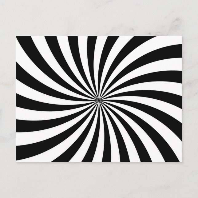 Vit bläckstråle för optisk Illusion Vykort (Framsida)