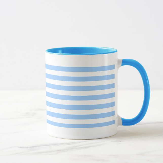 Vit-Blått randar Mugg (Höger)
