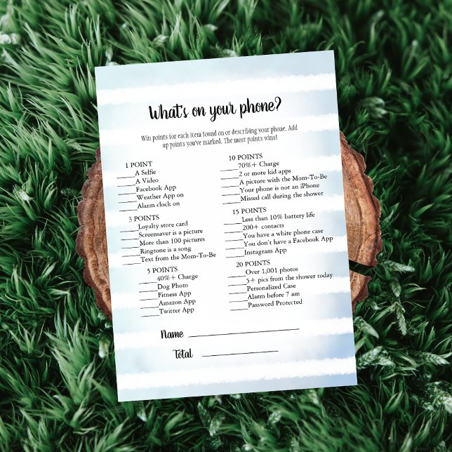 Vit Blått vad är på ditt Mobila spel? Inbjudningar (Skapare uppladdad)