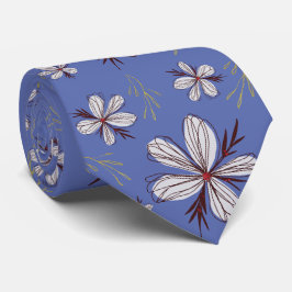 VIT BLOMMA, BLÅ BAKGRUND SLIPS