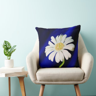 Vit blomma Blommar Kudde