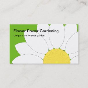 Vit blomma, Flower Power , Unik ca.. Visitkort