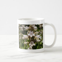 Vit blomma kaffemugg