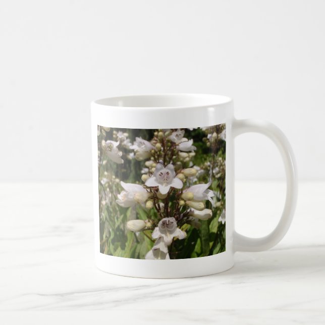 Vit blomma kaffemugg (Höger)