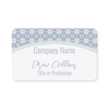 Vit blomma Mönster i blåfärgad båge