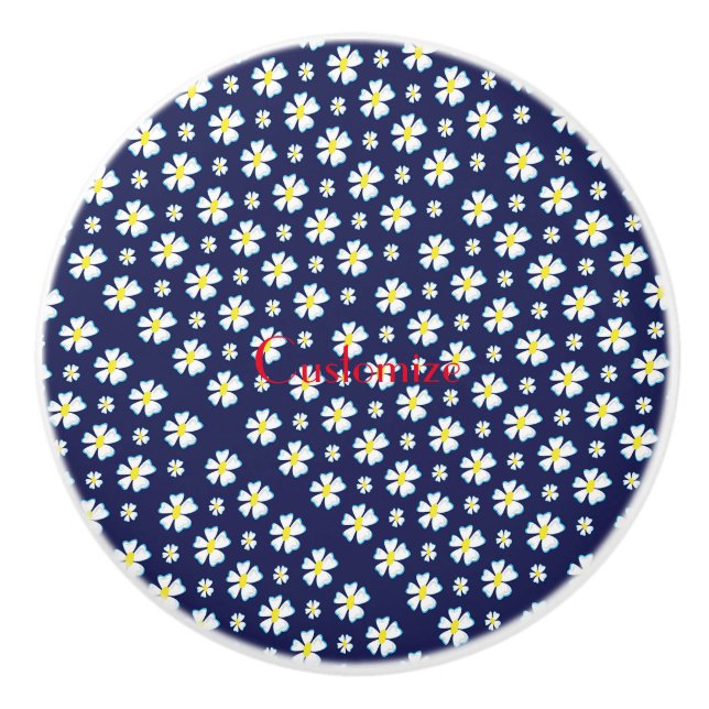 Vit blomma Mönster Thunder_Cove Knopp (Framsidan)