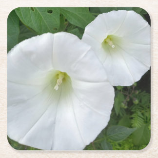 Vit blomma Papperssäljare Underlägg Papper Kvadrat