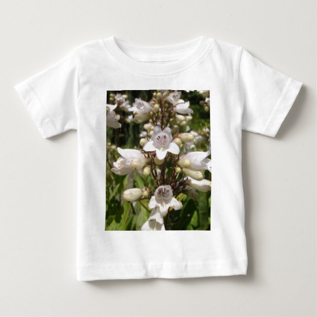 Vit blomma t-shirt (Framsida)