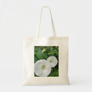 Vit blomma Totebag Tygkasse