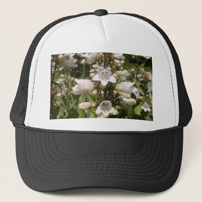 Vit blomma truckerkeps (Framsida)
