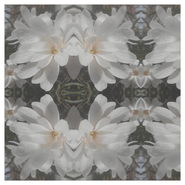 Vit blomma tyg (Provkarta)