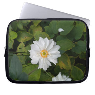 Vit blommans elektronikbåt laptop fodral
