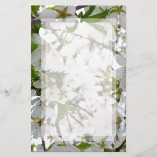 Vit Blommar Brevpapper