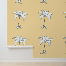 Vit Blommig Beige