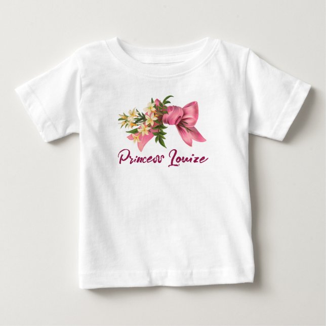 vit blommig bukett baby t-shirt (Framsida)
