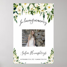 Vit blommig firande av livets tecken, fototecken