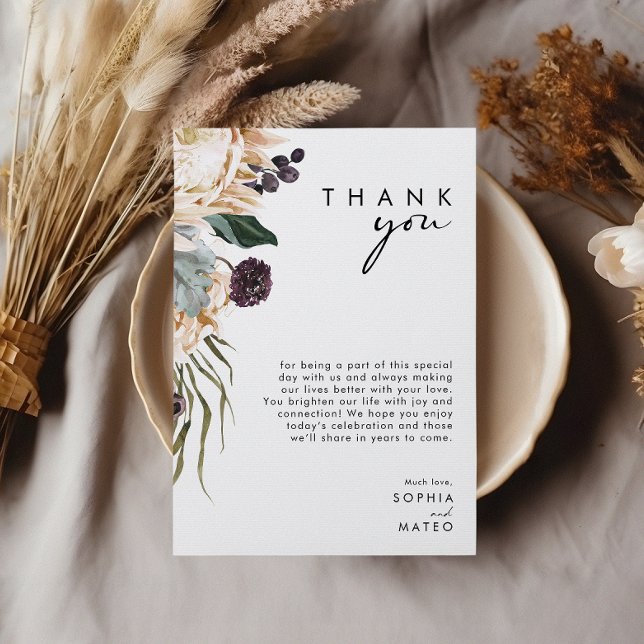 Vit Blommigt, 5" x 7" tackkort (Skapare uppladdad)