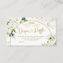 Vit Blommigt Baby Heaven Sent Diaper Raffle