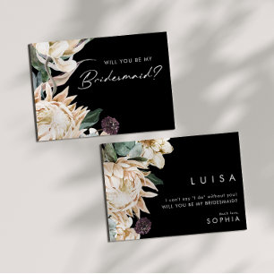 Vit Blommigt   Black Bridesmaid Frieri Inbjudningar
