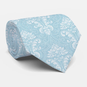 Vit Blommigt Damask Slips