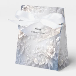 Vit Blommigt, färglös favoritruta Presentaskar