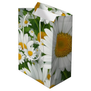Vit blommigt grön i sötad daisy mönster