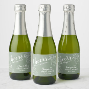 Vit Blommigt Hibiscus Mini Sage Sparkling Vin Lab