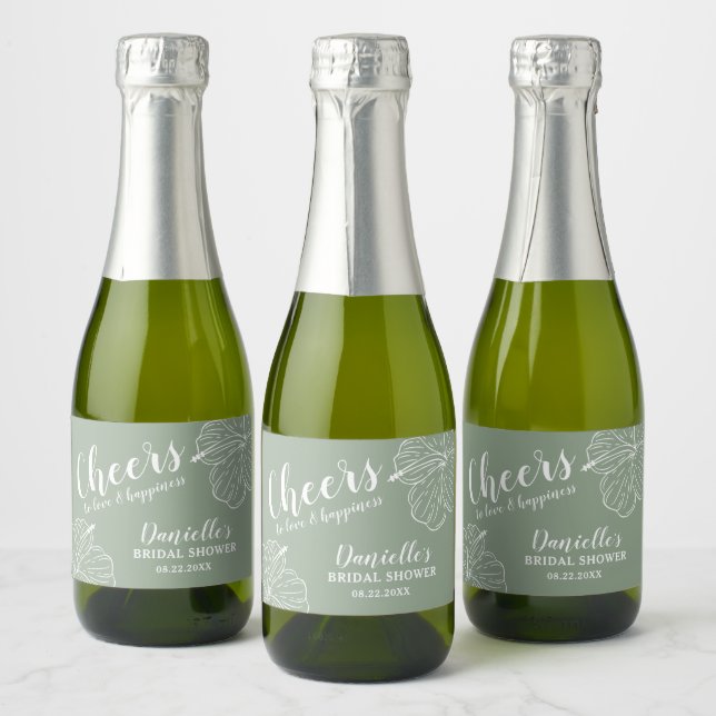 Vit Blommigt Hibiscus Mini Sage Sparkling Vin Lab (Flaskor)