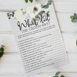 Vit Blommigt i Elfenbenskusten skulle Groom säga F Flygblad<br><div class="desc">Vad skulle Groom säga möhippa? Vattentärsfärg botaniskt,  ivorianskt vit vattenfärgad Blommigt. Matchande objekt för att slutföra din händelsesamling finns i vårt Zazzle-arkiv!</div>