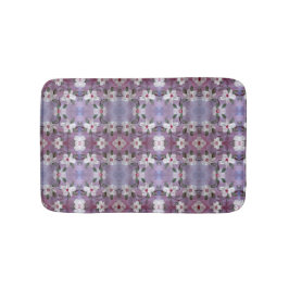 Vit Blommigt i rött Badrumsmatta