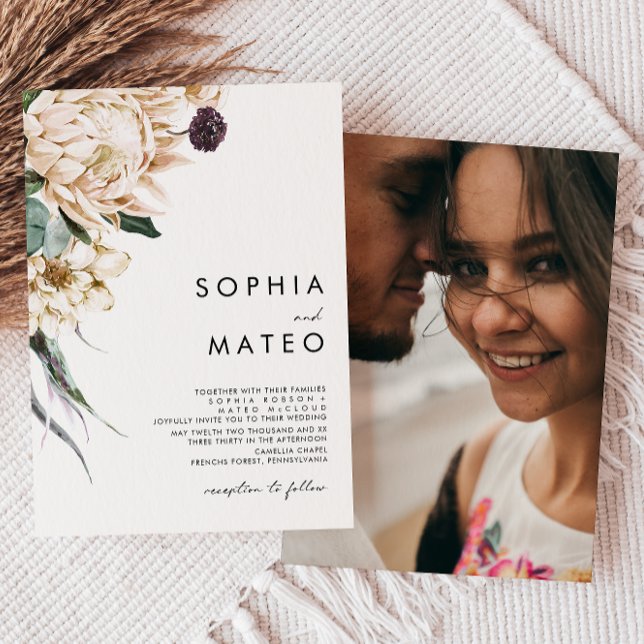 Vit Blommigt - inbjudan till traditionellt fotobrö (Skapare uppladdad)
