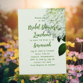 Vit Blommigt Limelight Hydrangea Flowers Party Inbjudningar