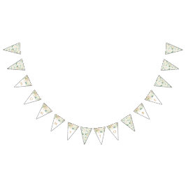 Vit Blommigt Mamma att bunta banderoll Vimplar