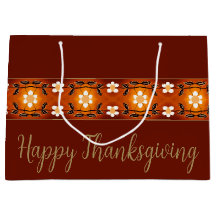 Vit Blommigt med brun