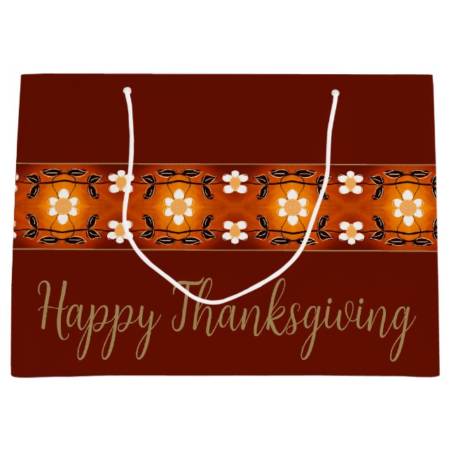 Vit Blommigt med brun (Framsidan)