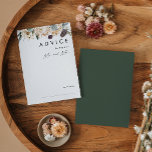 Vit Blommigt | Mörk grönt Bröllop-kort Rådkort<br><div class="desc">Vi designade den här vita Blommigten | Mörk grönt Bröllop-kort för att slutföra din tropiska bröllop i den tropiska mörken. Med den bohemiska vattenfärgen grön till den moderna boho vinterblomman, inklusive protea, dahlia och torkade lotus, kommer utformningen säkert att släcka din moody, minimalistiska grönt och vita tema. Ändra texten och...</div>