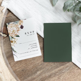 Vit Blommigt | Mörk grönt Sång-begäran OSA kort