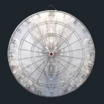 Vit Blommigt Mourish Dartboard Darttavla<br><div class="desc">Vit, vacker Blommigt, blommande Dartboard</div>