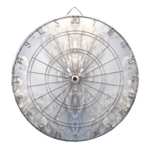 Vit Blommigt Mourish Dartboard Darttavla