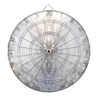 Vit Blommigt Mourish Dartboard Darttavla