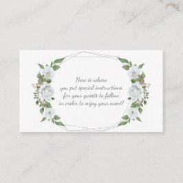 Vit Blommigt Ro Geometric Tilläggskort