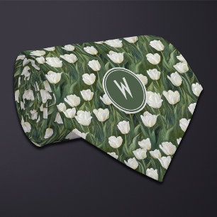 Vit Blommigt Slips
