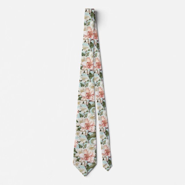 Vit Blommigt Slips (Framsida)