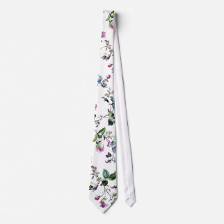 Vit Blommigt Tie Slips