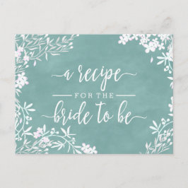 Vit Blommigt, valfritt mottagningskort för Färg Br Vykort