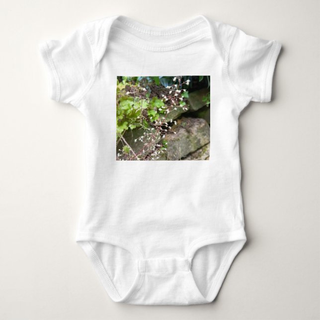 Vit blomsterbody t shirt (Framsida)