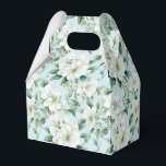 Vit blomsterfestlig presentlåda<br><div class="desc">Festlig presentlåda visas med ett vackert vitt blomstertryck. 
Anpassa denna vara eller köp som den är.
Tips: Lägg bara till dina fantastiska godsaker och lägg till lite festlig band.



Bild med licens</div>