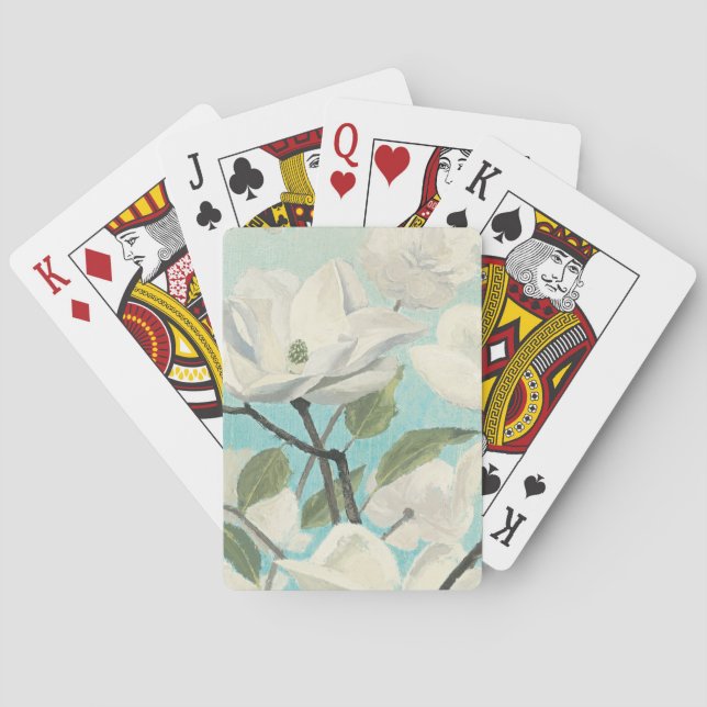 Vit blomstrar från söderna kortlek (Baksidan)