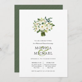 Vit Bloom | Bouquet Bröllop Rehearsal Middag Inbjudningar